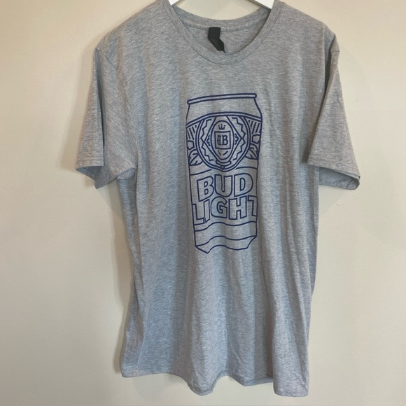 Bud Light Beer Can T Shirt Gray Mens Size Xl - Picture 1 of 4